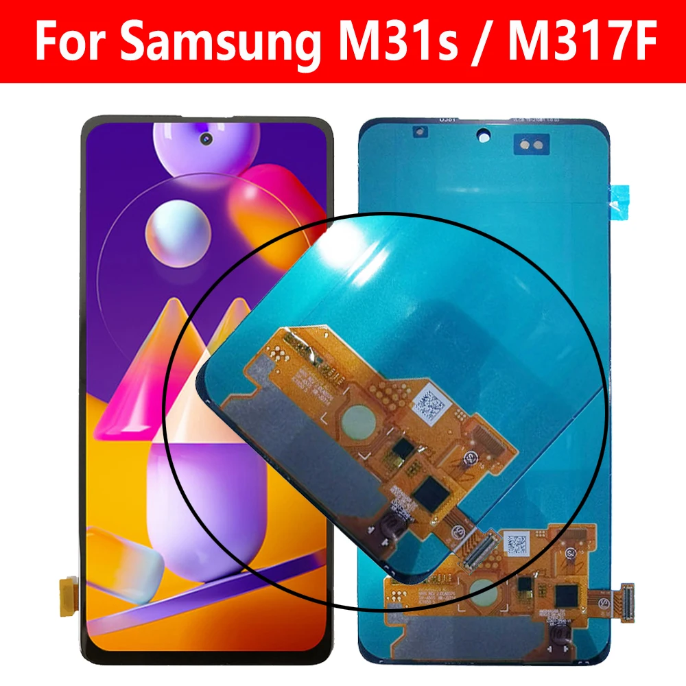 ЖК-дисплей M31s с рамкой для Samsung Galaxy M31s 2020 дисплей M317 M317F SM-M317F/DS ЖК-экран сенсорный дигитайзер в сборе Замена