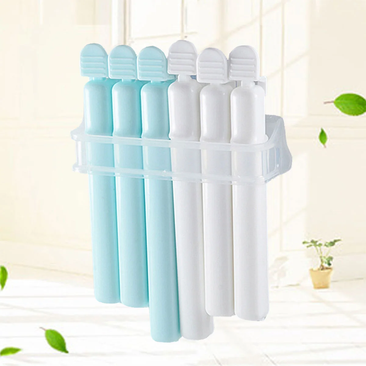 6 Pcs Food Storage Sealing Clips Suction Cup Wall Hanging Bag Moisture-Proof Clip Plastic Portable Clamp | Дом и сад