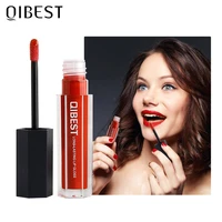 factory wholesale qibest makeup hexagonal lip gloss matte long lasting lip gloss non stick cup liquid lipstick cosmetic gift