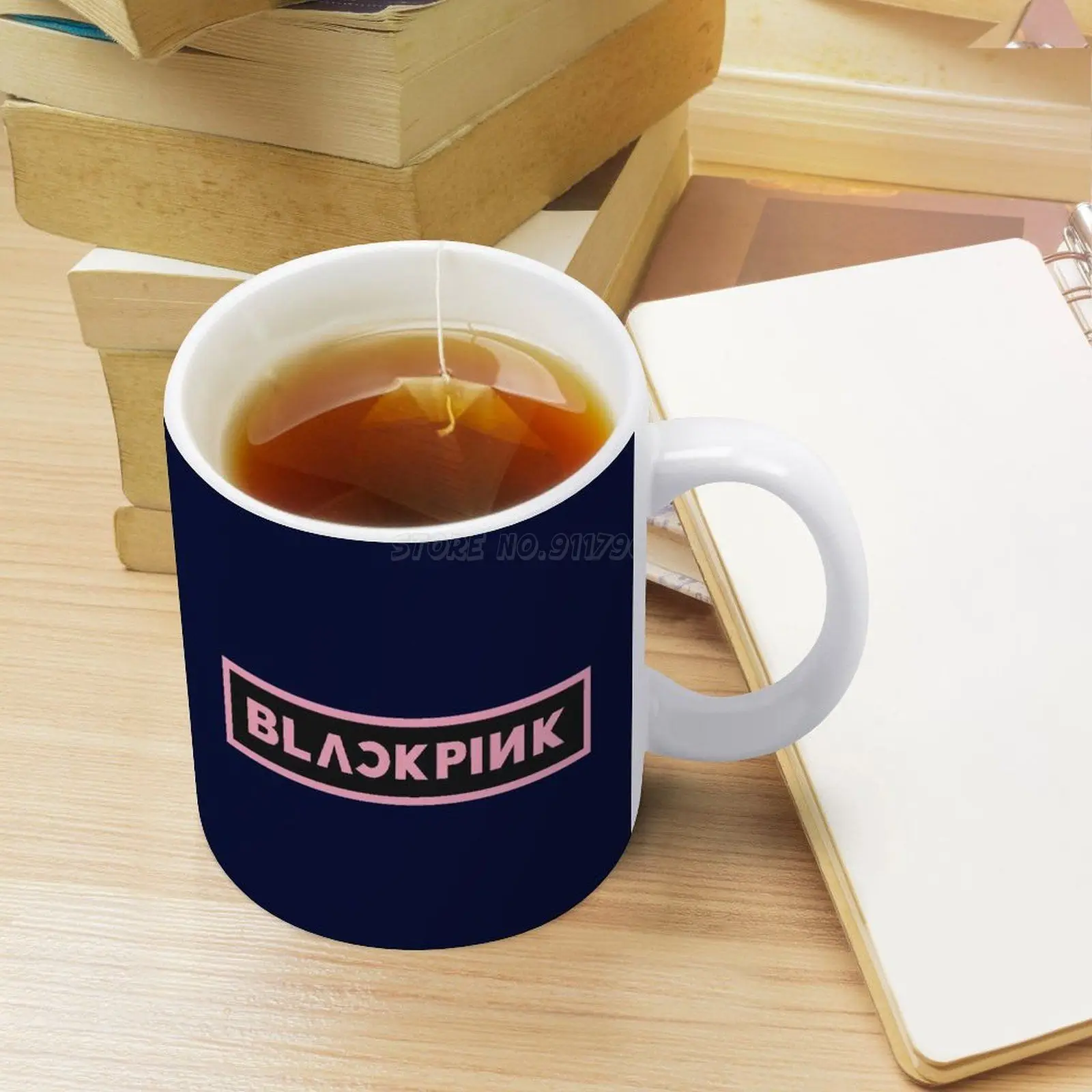 K-pop дизайнерская футболка с логотипом группы девушек белая кружка керамическая