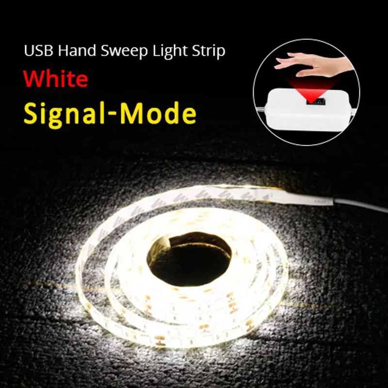 Signal-mode white Ручной датчик развертки 5 В USB Светодиодная лента светильник RGB Диодная лента умный переключатель Светодиодная лента для шкафа ТВ ПОДСВЕТКА кухня украшение дома - Испускаемый цвет: Signal-mode white
