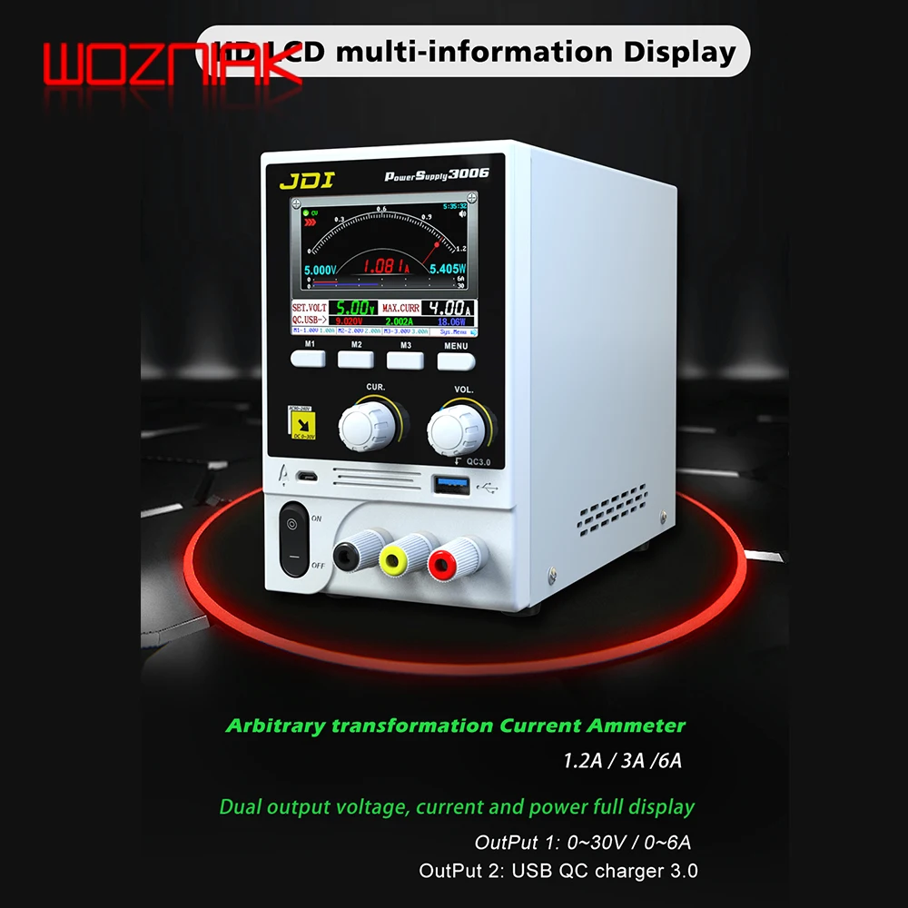HR3006 30V 6A Intelligent Voltage Regulator Current Power With Fast USB Charging Port Phone Repair Tool Updated from HR1203 | Инструменты