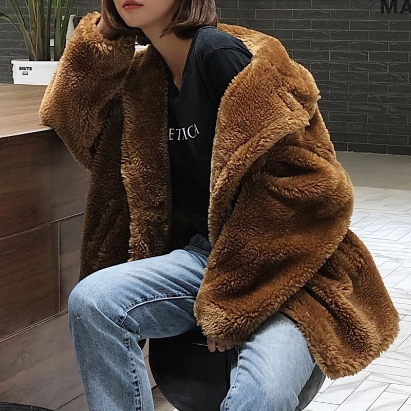 

European Designer Women Faux Fur Coats Real Picture Leopard Print Import China Winter Lamb Fur Jacket Coat Women Clothing A072