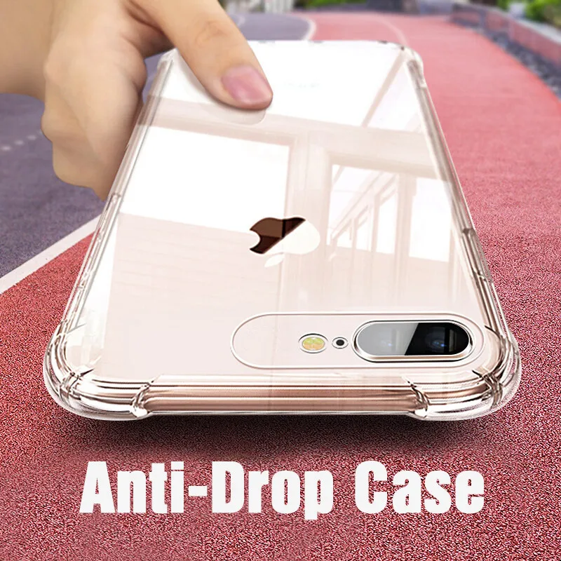 Роскошный Ударопрочный силиконовый чехол для телефона iPhone 7 8 6 6S Plus XS Max XR 11