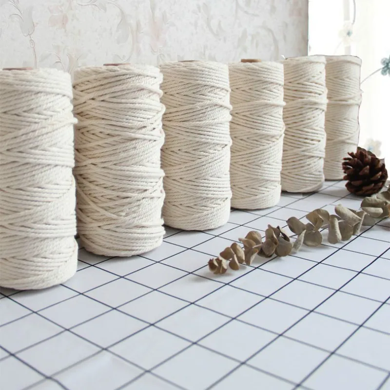 Шнур для макраме ручной вязки аксессуары украшения дома шнур из хлопка 3 мм 4