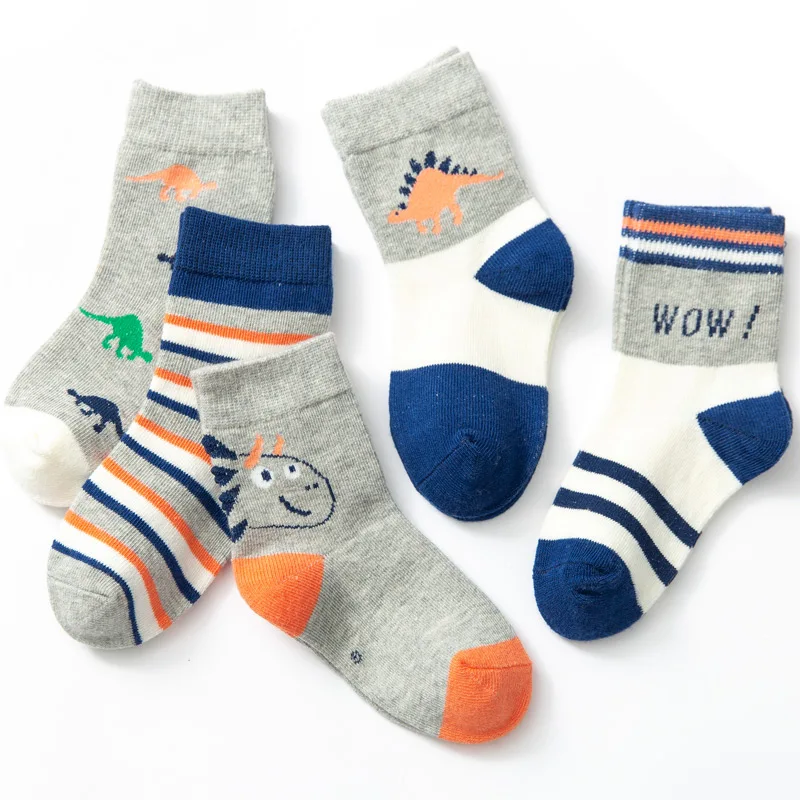 Детские носки для мальчиков и девочек От 1 до 12 лет Хлопковые малышей