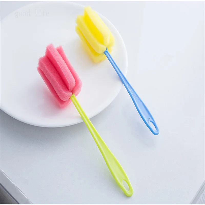 Чистящие щетки губчатая щетка для бокалов бутылка кофейного чая стеклянная