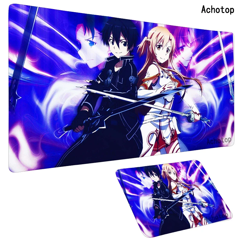 

Cute Sword Art Online Gaming Mouse Pad XXL Computer Mousepad XL 800x300 Rubber Speed Desk Keyboard Mouse Pad Desktop Gamer Mats