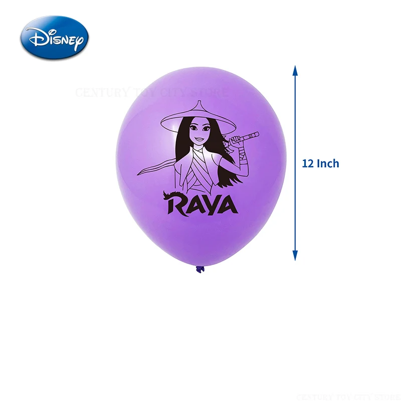

1Set Disney Anime The Last Dragon and Raya Birthday Party Accessories Balloon Set Girl Boy Balloon Toy Gift