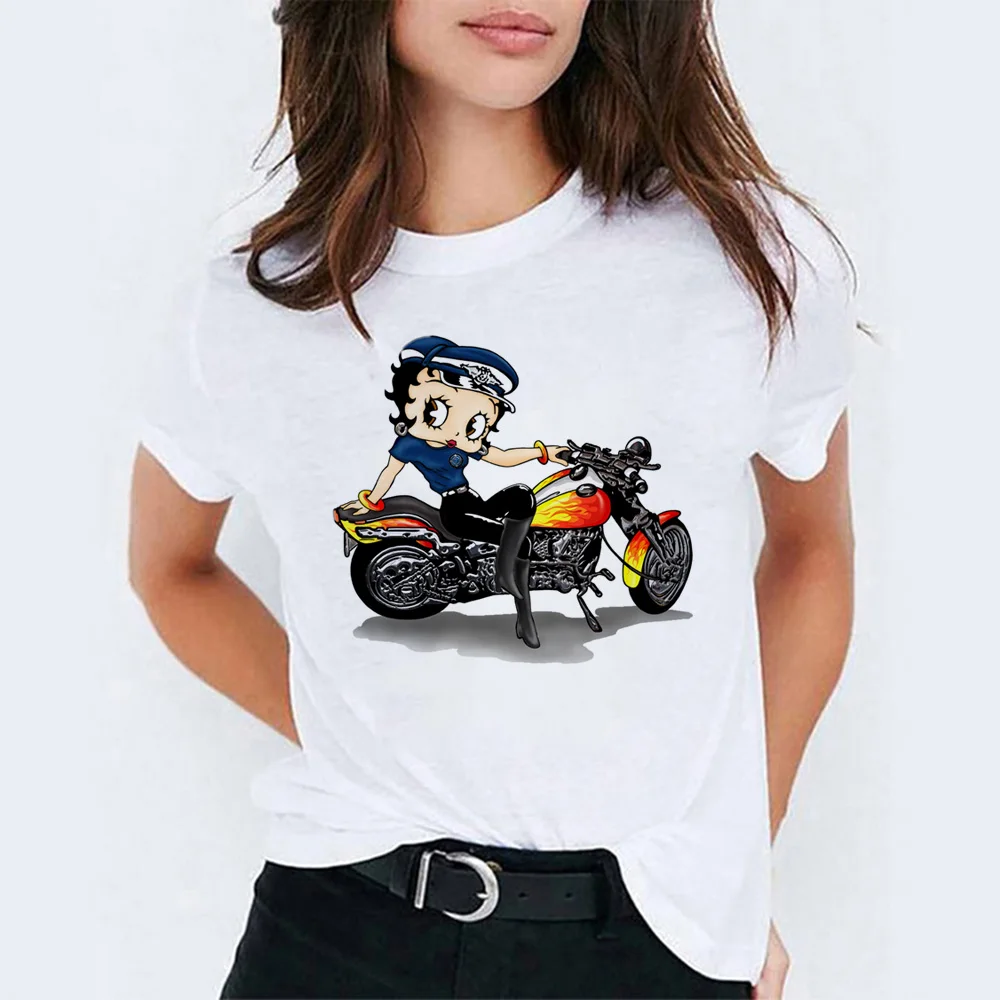 Футболка Betty Boop женская летняя Эстетическая одежда футболка с Микки Женская