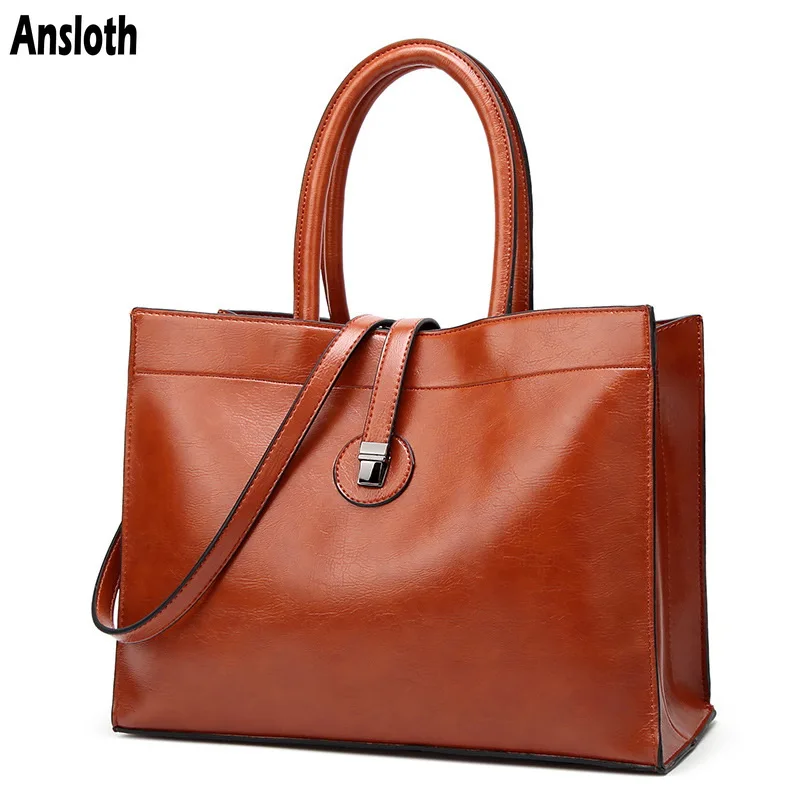 Женская сумка через плечо anlith роскошная кожаная ручная с масляным воском