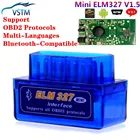 Автомобильный диагностический инструмент Elm327 Bluetooth OBD2 V2.1 Elm 2021 в 3272,1 obd 2, сканер Elm-1,5, адаптер OBD, автомобильный диагностический инструмент