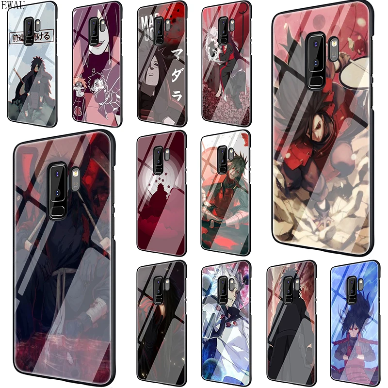 Чехол для телефона из закаленного стекла EWAU Madara Uchiha Samsung S7 Edge S8 S9 S10 Note 8 9 10 plus A10 20 30