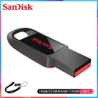 Двойной Флеш-накопитель SanDisk cruzer шпата CZ61 флеш-диск USB 2,0 128 Гб 64 Гб оперативной памяти, 32 Гб встроенной памяти, 16 Гб флэш-накопитель 2,0 флеш-накопитель Флешка для Mac и ПК