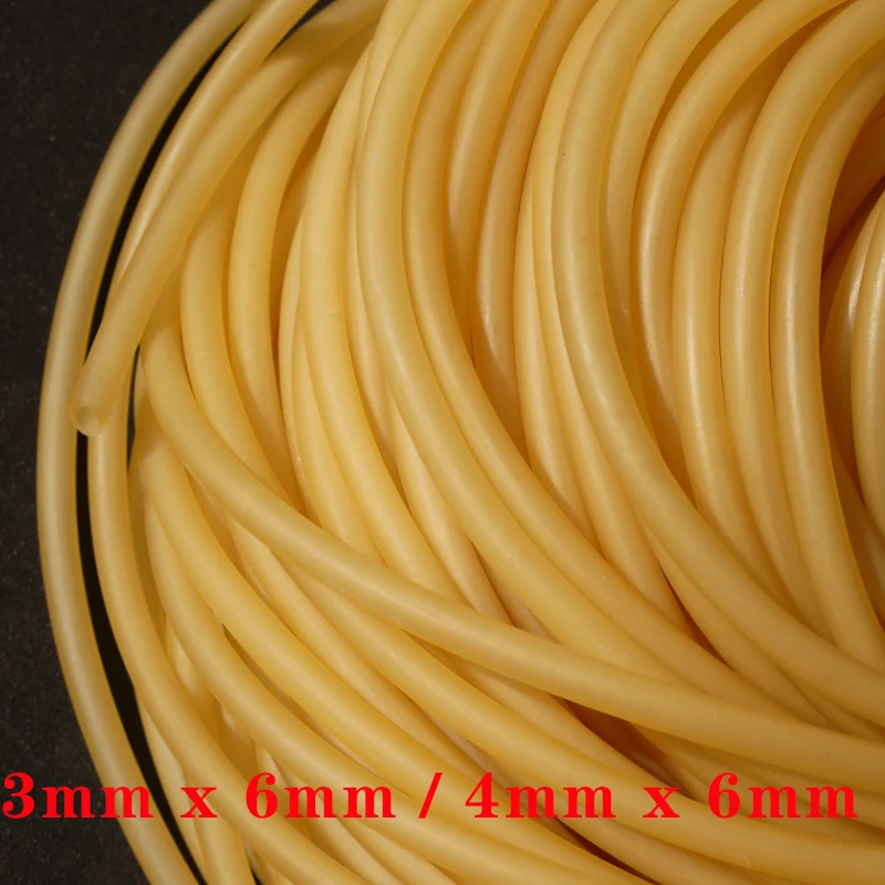 

ID 3mm 4mm x 6mm OD Nature Latex Rubber Hoses Flexible Pipe High Resilient Elastic Surgical Medical Tube Soft Slingshot Catapult