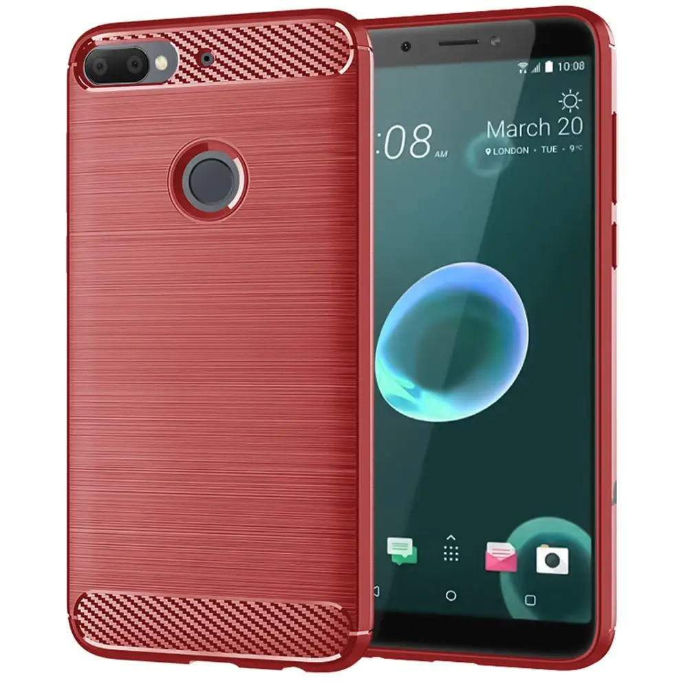 Матовый мягкий чехол из углеродного волокна для HTC Desire 12 Plus U11 U12 Eyes Life One X2 Exodus 1