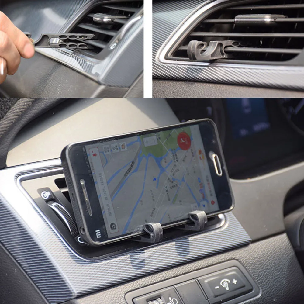 

Portable Car Mobile Phone Holder Air Outlet Clip Hook Multifunction Bracket Auto Interior Storage Stand Part Vehicle Accessories