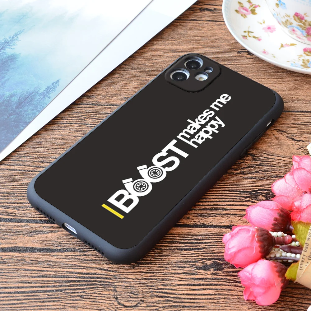 

For iPhone Boost Makes Me Happy Print Soft Matt Apple iPhone Case