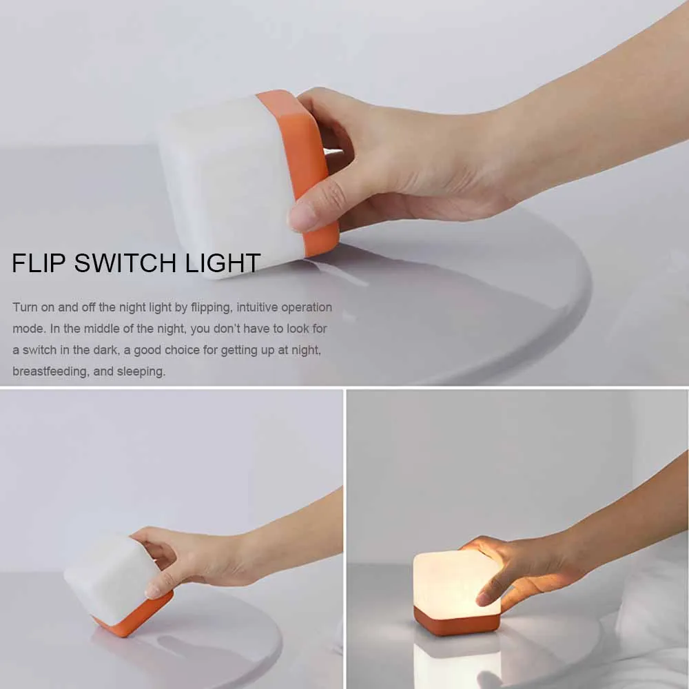 Минималистичный современный хронограф Маленькая ночная лампа USB зарядка