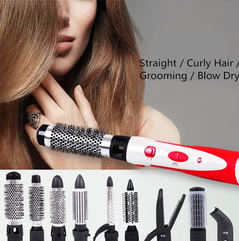 10 в 1 Профессиональный вращающийся фен для волос бигуди расческа Горячие