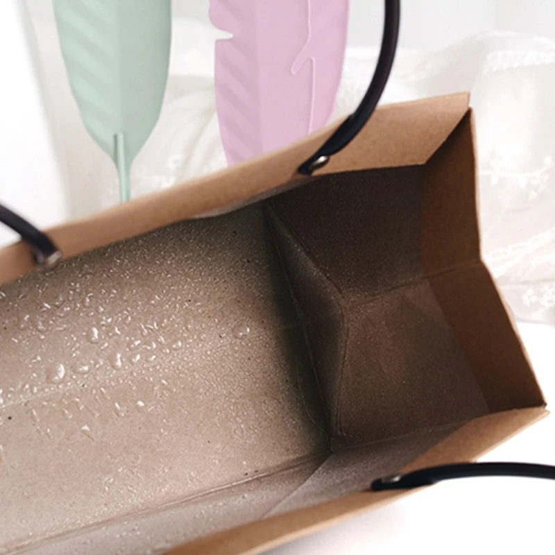 

10pcs/set Paper Portable Flower Bags Waterproof Flower Box for Flower Shop