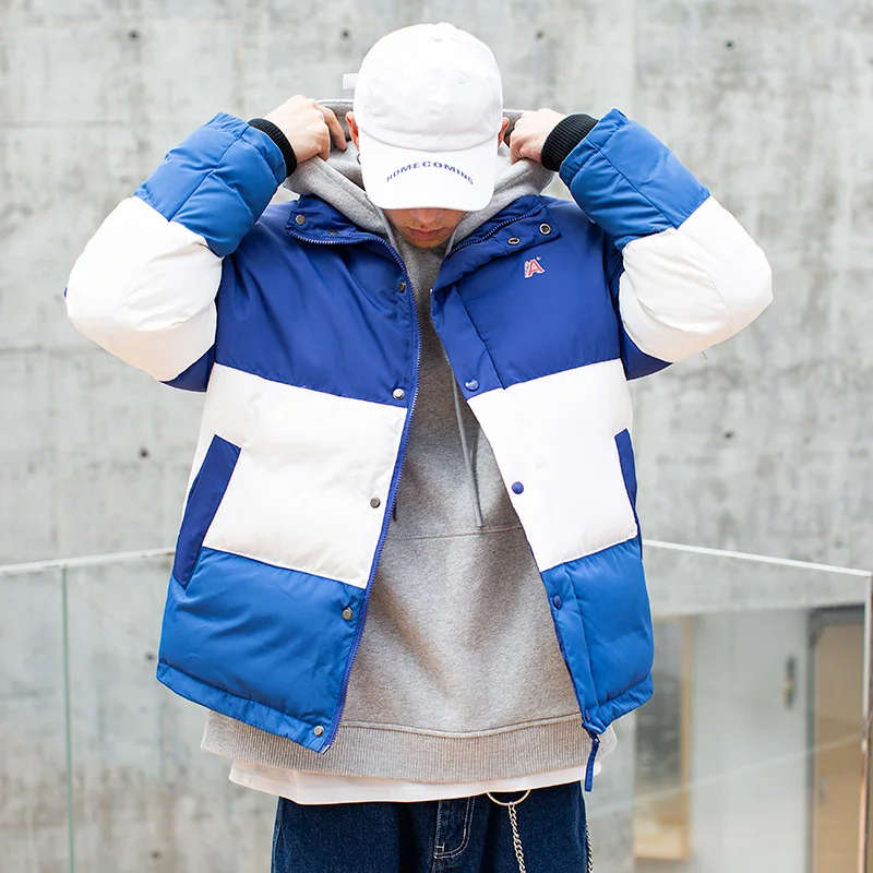 Зимние Цветные Лоскутные парки 2019 хип хоп на молнии карманы толстые куртки