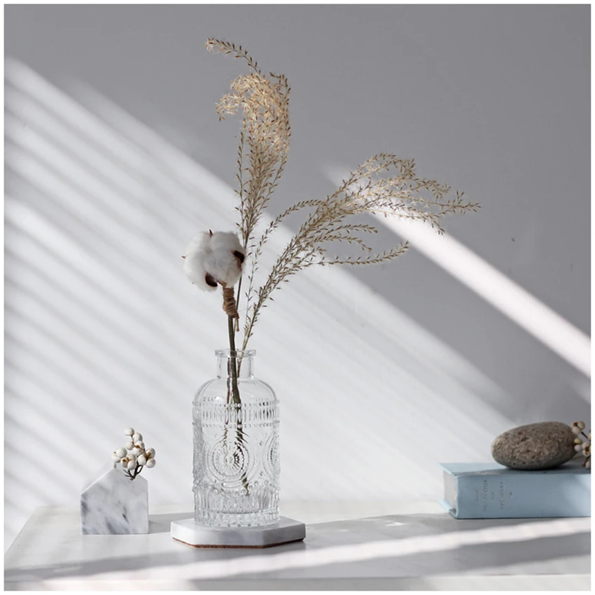 Мини креативная стеклянная ваза поделки настольный Прозрачный цветочный горшок