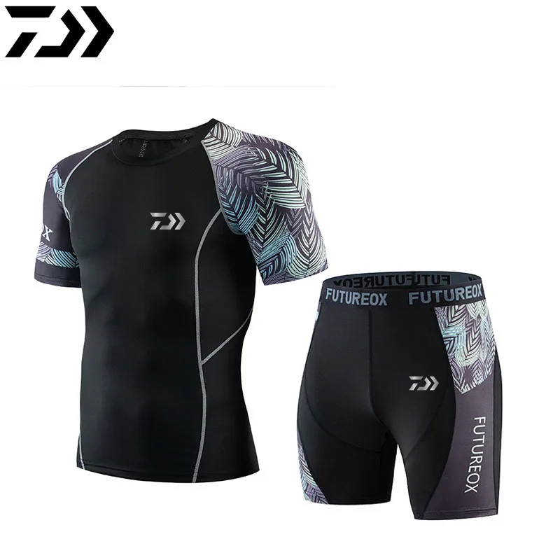 

DAIWA Men's Fishing Clothes Sports Running Elasticity Suit Daiwa Autumn Quick-drying Breathable Moisture Wicking Training Suit