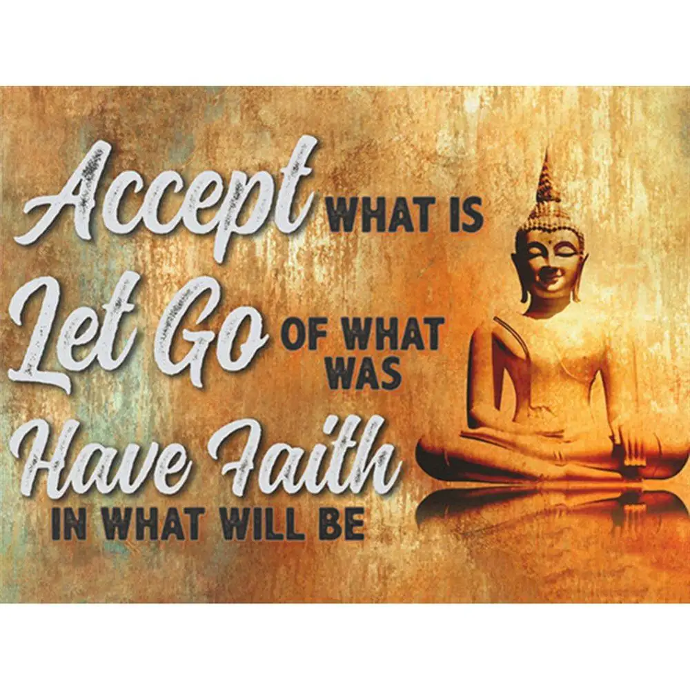 Алмазная картина DIY круглые 5D Стразы Набор для вышивки крестиком Будды