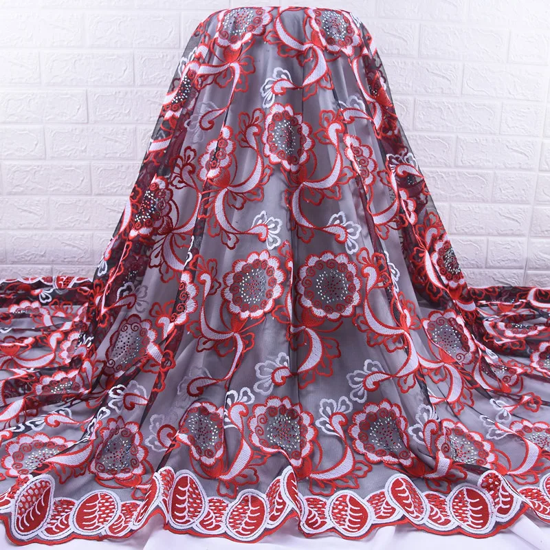 Оранжевая африканская сухая кружевная ткань высокого качества 2020 шнур кружева