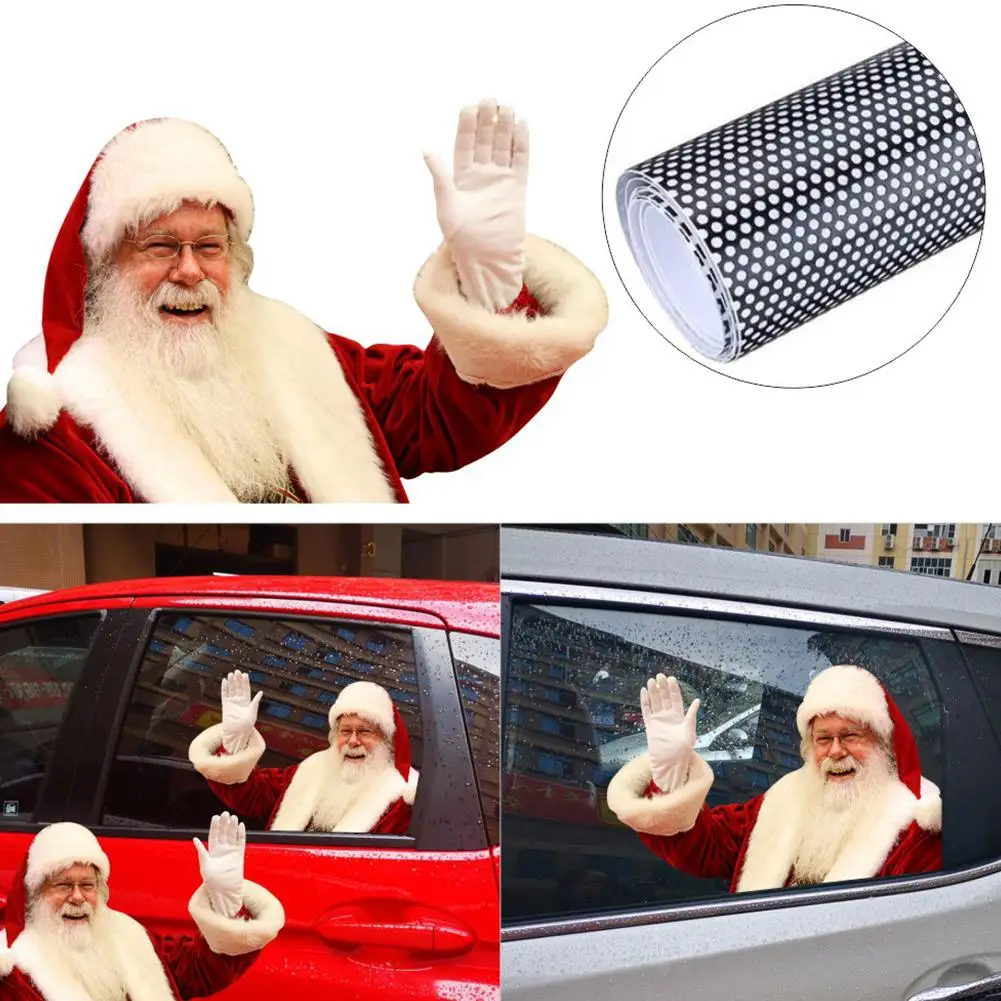 2020 Christmas Fashion The New 3D Realistic Santa Claus Car Rear Window Sticker Home Decoration Accessories Navidad Hot Sale | Автомобили