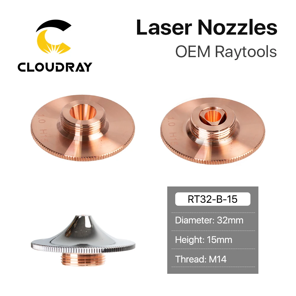 Cloudray Raytools Тип B насадка для лазерной резки Dia.32 H15 Калибр 0 8 4 мм один Слои