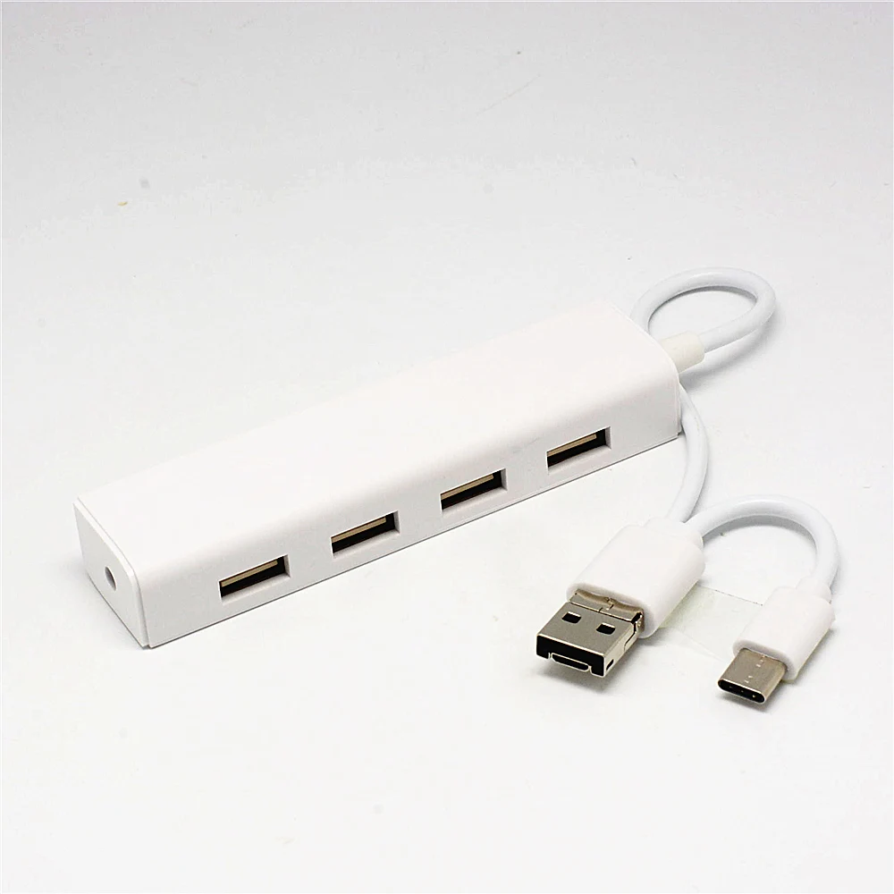 Высокоскоростной концентратор Type C 4 порта USB 2 0 OTG 3 в 1 интерфейсный разветвитель