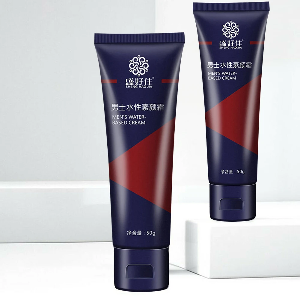 

2PC/50g Men Lazy Concealer Cream Waterproof BB Cream Revitalising Nourishing Men Natural Whitening Tone Up Face Foundation TSLM1