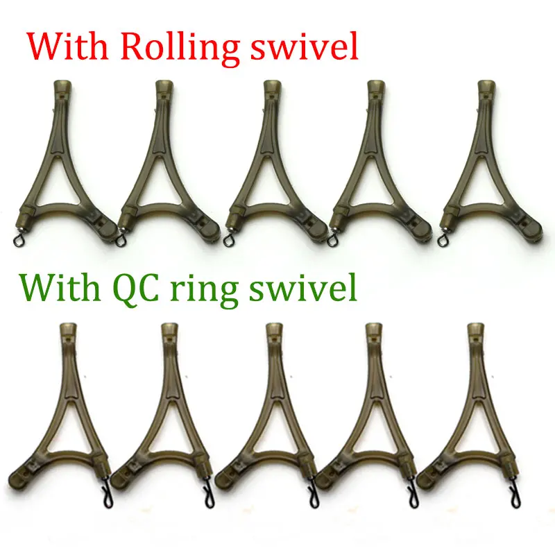 10pcs Carp Fishing Accessories Anti Tangle System For Method Feeder Cage Rigs Tool Side Bends Swivel Fish Tackle Equipment | Спорт и
