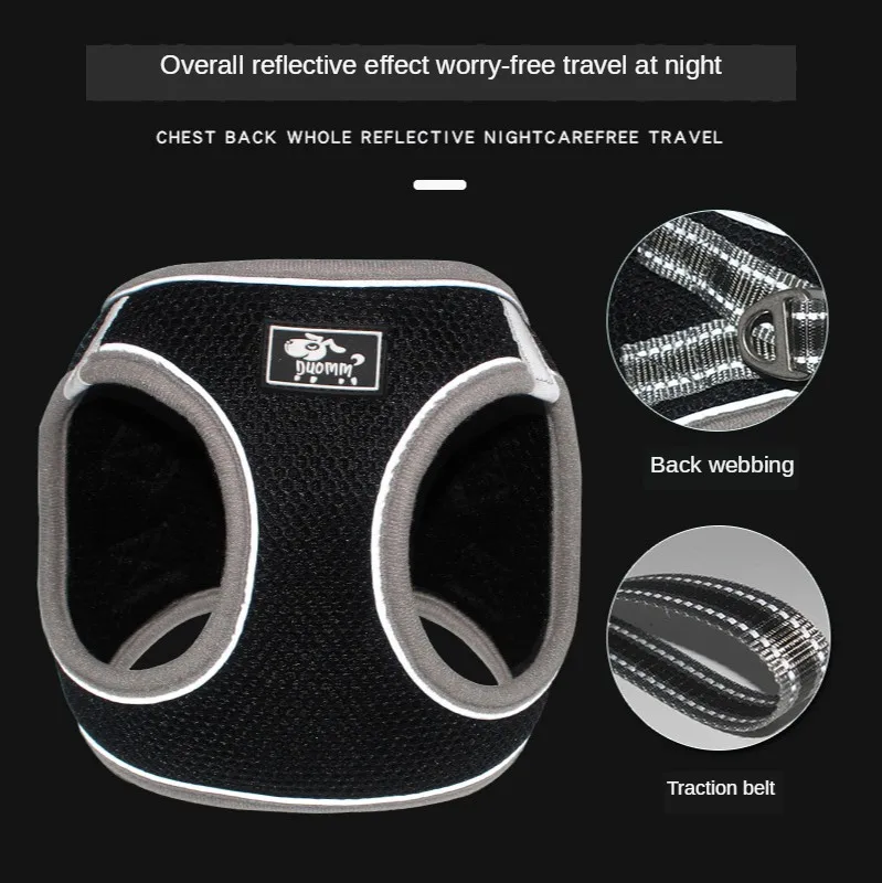 Поводок для домашних животных светоотражающий дышащий собак нагрудный ремень