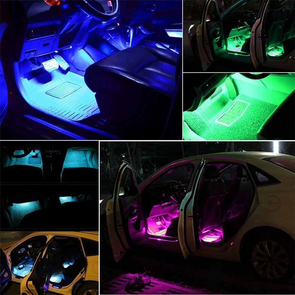 Автомобильная светодиодная лента/светильник RGB SMD5050 12V водонепроницаемый USB