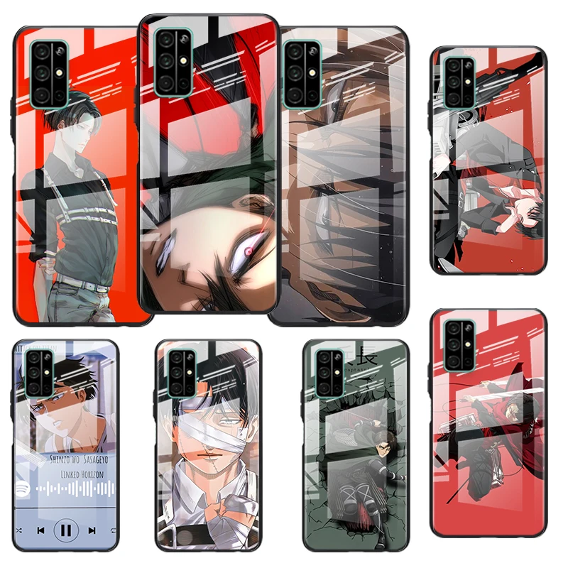 

Tempered Glass Cover Attack On Titan Ackerman For Huawei Honor 30 20 10 9X 8X Pro Plus Lite Shockproof Shell Phone Case