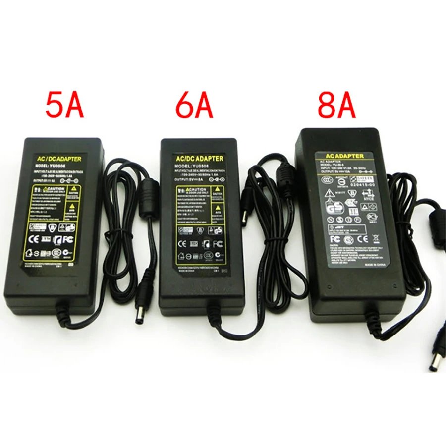 Мощность адаптер DC 5 V 1A 2A 3A 5A 6A 8A вольт Источники питания поставить Зарядное