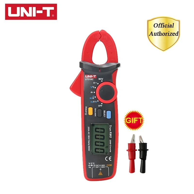 UNI-T UT210A/UT210B/UT210C/UT210D/UT210E True RMS цифровые клещи AC/DC измеритель емкости Бесконтактный мультиметр - Цвет: UT210C