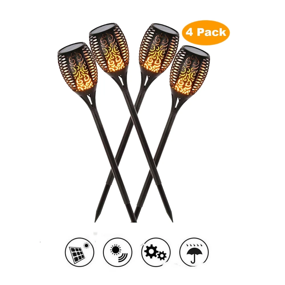 

1/8 pcs Outdoor Waterproof Flickering Flame Lamp Solar Torch Light Home Garden Decoration Fence Lawn Lamp Walkway lanterns camp