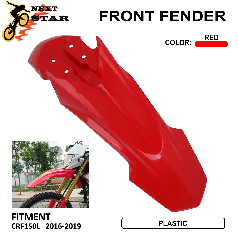 

Motorcycle Red Plastic Front Fender Protector MudGuard Cover Splash Shield Accessories For Honda CRF150L CRF 150L L 16 17 18 19