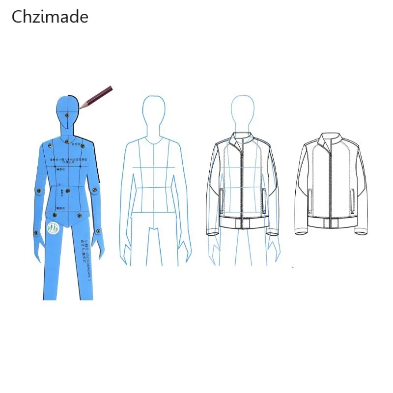 

Lychee Life 2Pcs/lot Male Fashion Ruler Set Men Model Template Clothing Design Pattern Making Ruler Accessories