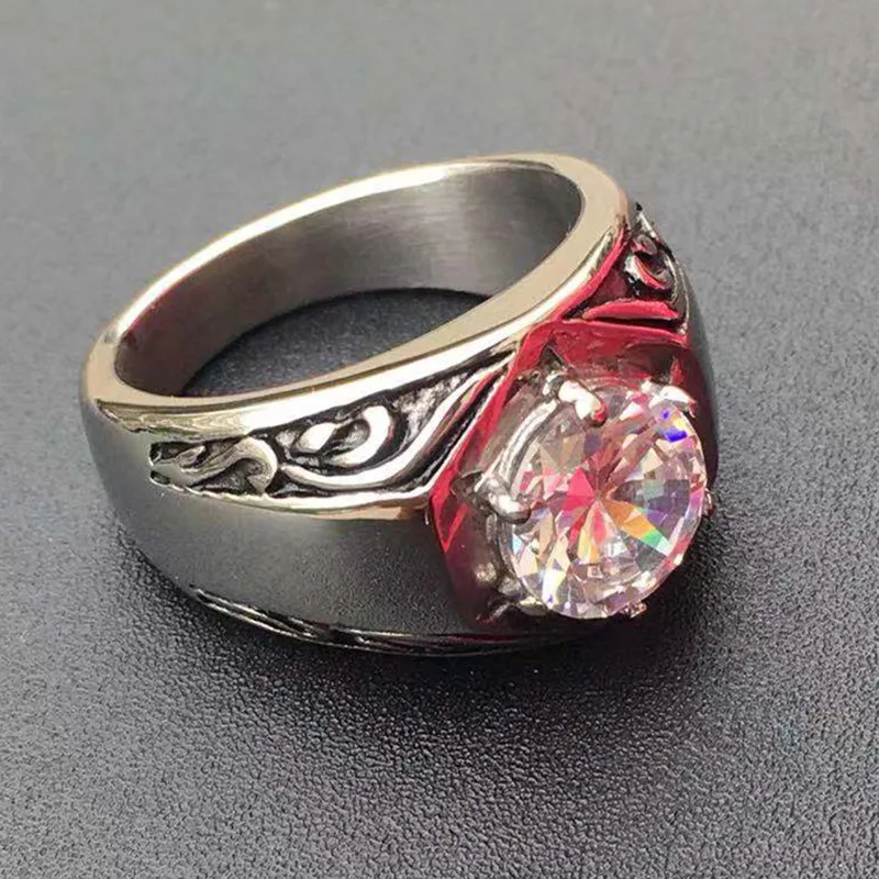 Модные обручальные кольца для мужчин из нержавеющей стали с полированным