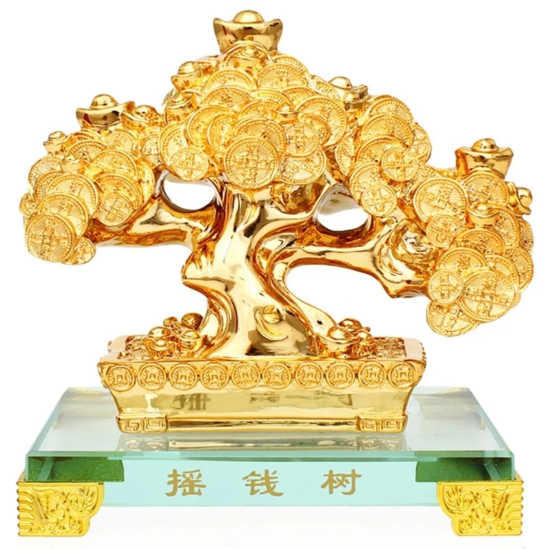 

Китайская статуя дерева фэн-шуй, украшения и украшения для всей семьи, набор аксессуаров для офиса, гостиной, украшения для дома