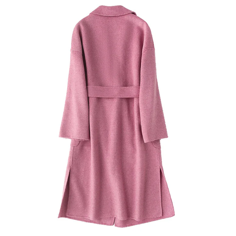 

new 2020 winter women's bathrobes vents of the women's doubles cloth coat surface hot style cashmere lady's coat