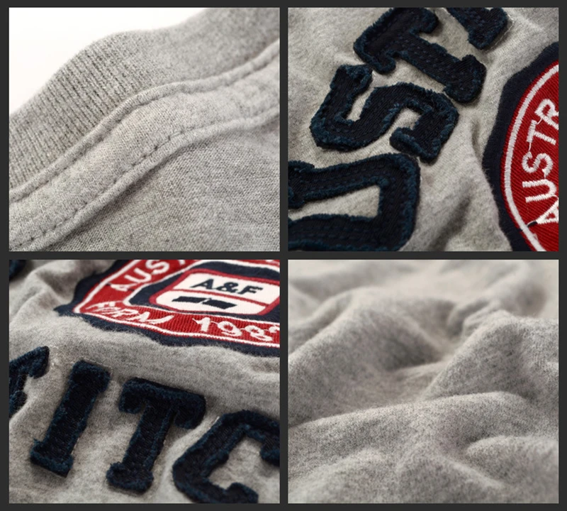 Мужские футболки с вышивкой наивысшего качества повседневные Модные мужские