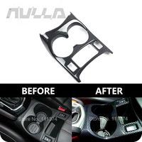 car interior decoration for nissan qashqai j11 2019 2020 2021 abs carbon look water cup holder cover frame trim accessories