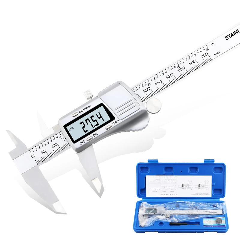 

Industrial Digital Vernier Calipers LCD Caliper Gauge Electronic Measuring Stainless Steel Caliper 0-150 0-300 0-200mm