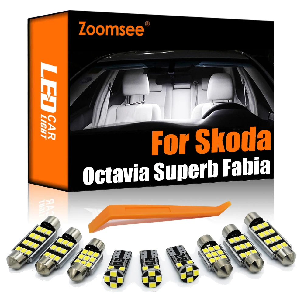 

Zoomsee Interior LED For Skoda Octavia Superb Fabia MK1 MK2 MK3 1 2 3 Sedan Combi Canbus Vehicle Bulb Indoor Dome Map Light Kit